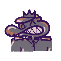 55fukkyou cartoon comic graffiti 110 Sticker