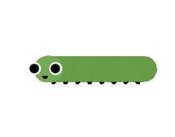 Spring Worm Sticker by Here Studio