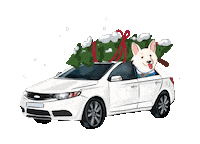 Driving Christmas Tree Sticker