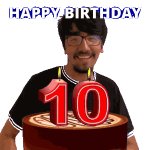 10Th Birthday 10 Years Old Sticker