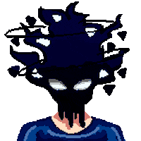 casstro_ewe spooky creepy dark ink Sticker