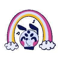 itscosmiccosmic cosmic comet blue dog itscosmiccosmic Sticker