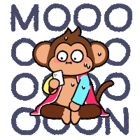 Moon Phone Sticker by Chimpers