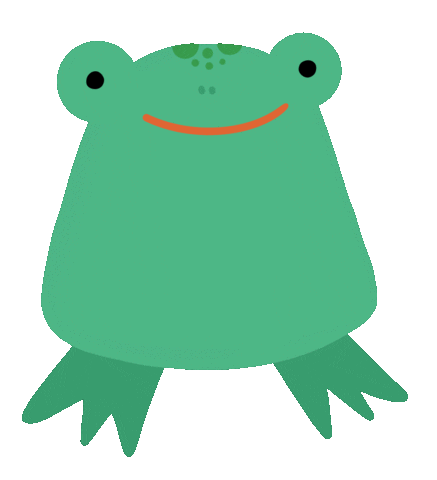 bwaygood_art giphyupload frog froggie happy frog Sticker