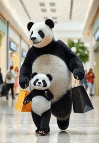 Pincel_app family shopping sale walking GIF