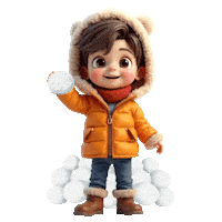 Boys Girls Winter Sticker