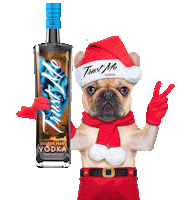 Merry Christmas Dog Sticker by Trust Me Vodka®