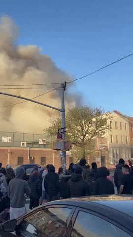 Five-Alarm Fire Engulfs Several Buildings in Brooklyn