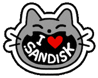 Happy Cat Ssd Sticker by Sandisk