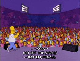 waving homer simpson GIF