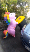 Queensland Resident Puts Bins Out in Unicorn Costume During COVID-19 Lockdown