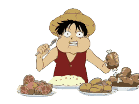Hungry One Piece Sticker