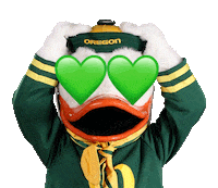 Oregon Ducks Love Sticker by University of Oregon