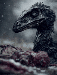 DinosaursWereHereFirst dinosaur raptor velociraptor feathered raptor GIF