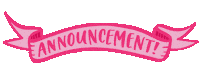 Lettering Announce Sticker
