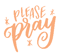 Lettering Pray Sticker