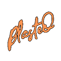 Blastedshop logo orange collection blanc Sticker