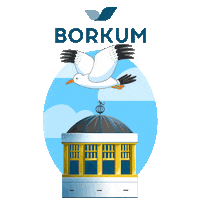 Vacation Fly Sticker by borkum.de