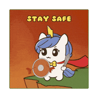 Stay Safe Take Care Sticker by Brave Unicorn