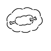 illuminadesign yummy ふきだし 肉 umauma Sticker