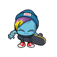Toikido omg shocked run scared Sticker