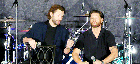 aborddelimpala giphyupload jensen ackles fist bump jared padalecki GIF