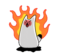 Angry Breathing Fire Sticker by Kennymays