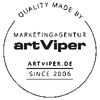 artViper art marketing circle stamp Sticker
