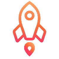 Rocket Agency Sticker by Vibrand Design