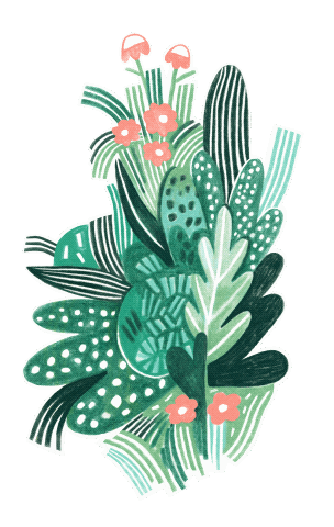 renaillustration giphyupload flower green flowers Sticker
