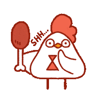 PugiBuni scary scared chicken quiet Sticker