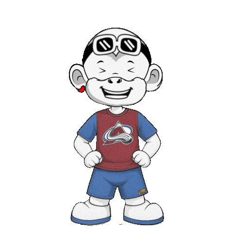 Colorado Avalanche White Monkey Sticker by Zhot