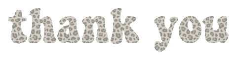 Leopard Print Thank You Sticker