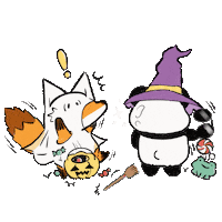 Halloween Fox Sticker