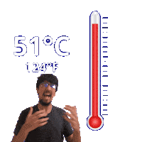 124 Degrees Fahrenheit Sticker