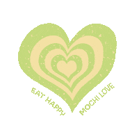 eathappy happy herz mochi foodlove Sticker