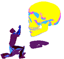 skull spinning STICKER