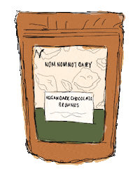 nomnomnotdairy vegan brownies nomnomnotdairy veganbrowniemix Sticker