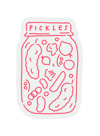 Hungry Vegan Sticker by CiaoPickles
