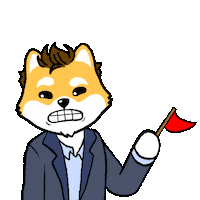 Red Flag No Sticker by Dogelon Mars