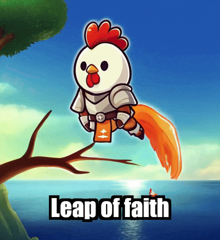 Leap Of Faith Wisdom GIF by Zorooster