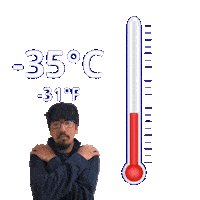 Negative Thirty Five Degrees Sticker