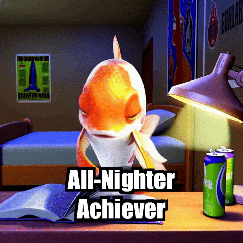 Late Night Study GIF by TheConfishius