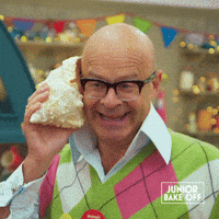 Shock Gossiping GIF by The Great British Bake Off