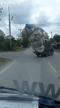 Overloaded Pickup Truck Loses Cargo GIF by ViralHog