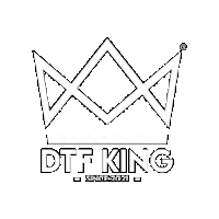 dtf-king logo pink sticker king Sticker