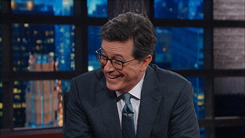 happy stephen colbert GIF by The Late Show With Stephen Colbert