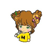 Girl Sing Sticker