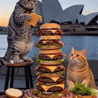 LeoandHuasheng cooking burger chef leoandhuasheng GIF