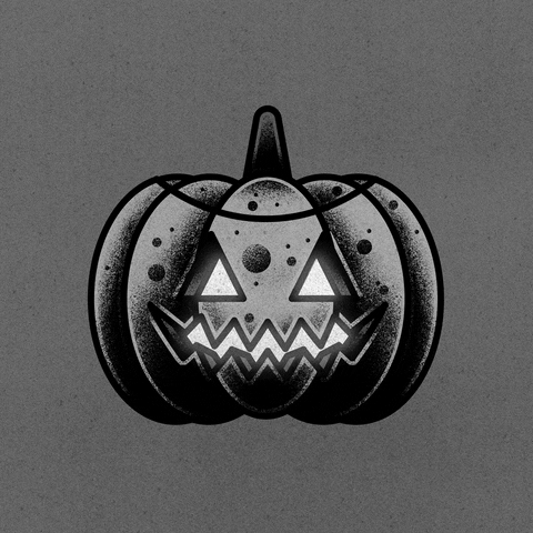 blackclouddesign cat halloween horror pumpkin GIF